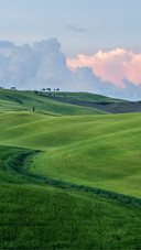 Sunset in Tuscany countryside