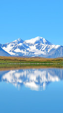 Blue lake, Ukok Plateau, Altai Mountain