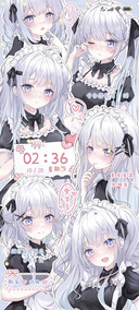 软萌粉紫漫女仆