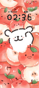 线条小狗的水果聚会