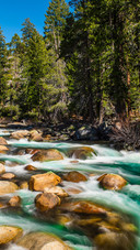 The merced river in summer