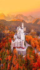 Under the golden twilight of the Bavarian mountains