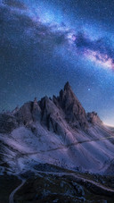 Stone Mountain Under The Starry Sky