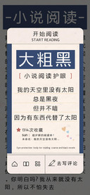 大粗黑小说阅读护眼