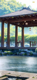  Pavilion in  rain
