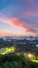 The pearl river flows down from the canton tower