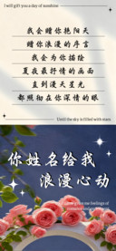 你姓名给我浪漫心动