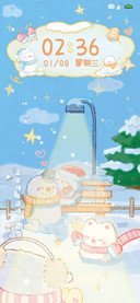 萌萌冬日 昼夜换图