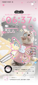 ins涂鸦小猫蝴蝶