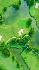 The Golf Course With Lake and Trees