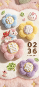 毛绒小马祝你有钱花
