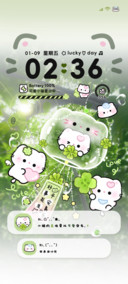 署名四叶草风铃小猫