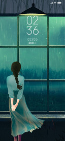 窗前的雨丝