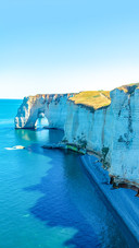 Beach walk on the beautiful alabaster coast near Étretat