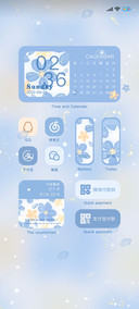 清新撞色花卉