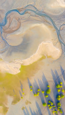 Coast Natural Shape Texture When Low Tide in Thailand