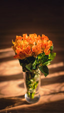 Bouquet of flowers on the floor