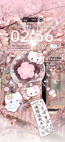 自定义樱花风铃小猫
