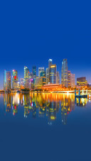 Beautiful Singapore cityscape at dusk