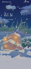Snow view cabin