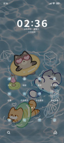 小猫咪游大泳