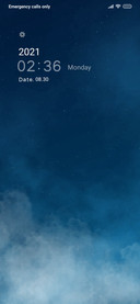 Blue starry sky