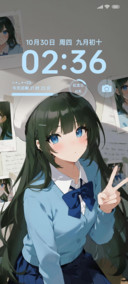 青蓝动漫少女