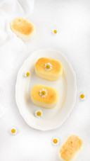 Some Small Flowers Decorate The Cake