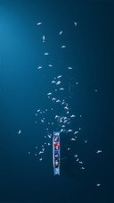 Salvage the starry river in the pure deep blue