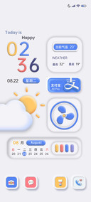 拟态天气组件双排版