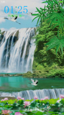 山水瀑布