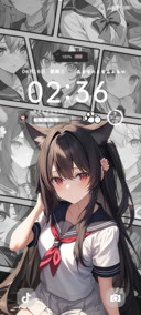漫画风学院猫娘