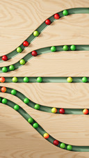 Green spiral channels and markings