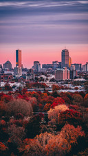 Beautiful City Landscape Under The Clouds