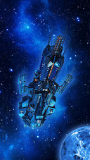 Alien Mothership, Spaceship in Deep Space