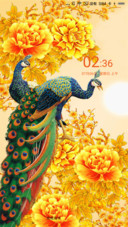 富贵金色孔雀