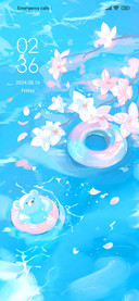 Blue swimming pool