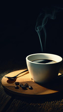 Morning Breakfast Cup of Black Coffee Espresso