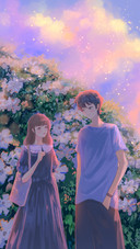 Lovers Talking to Each Other in The Sunset