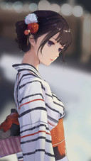 温柔千万的和服少女