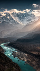 Namjagbarwa peak in the early spring morning