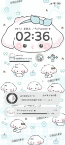 薄巧可爱平铺小狗