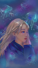 Jellyfish Surround The Girl