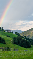 Rainbow field scenery