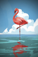 Digital Art Flamingo