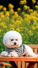 Pure white dog