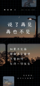 说了再见再也不见