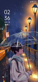 雨夜一直在路上