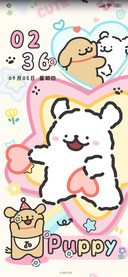线条小狗 彩色涂鸦
