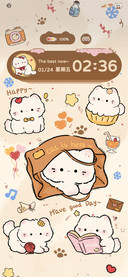 复古平铺纸袋猫猫